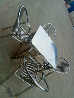 Original Pure Stainless Steel 4 Seater Outdoor Eatery Set