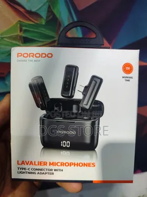 Porodo Lavalier Microphonetypecconnectorwithlightningadapter