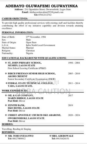 Mr Adebayo Oluwafemi