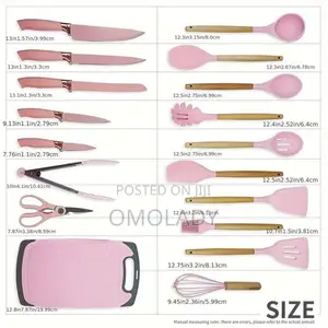 Generic Silicone Spoon With Chopping Board And Knife Set