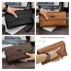 Jeep Buluo Luxury Large Capacity Leather Men’S Cluth Bag