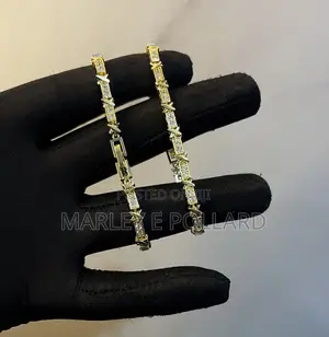 Platinum Plated Quality Gold and Silver Iced Out Bracelet