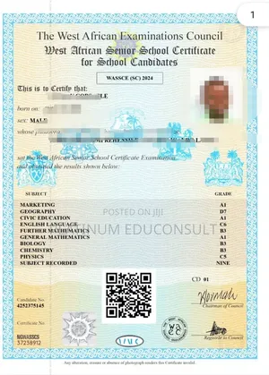Original WAEC Result