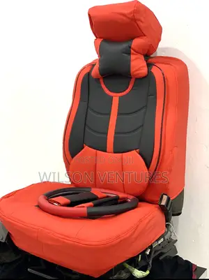 5 Seater Car Seat Cover Red With Black