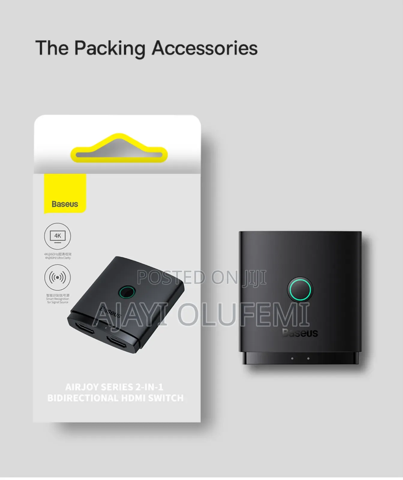 Baseus Bi-Directional HDMI Switch.