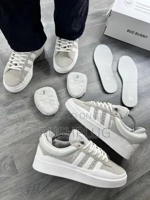 The Bad Bunny X Adidas Campus “Grey/Moon” Sneakers