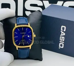 *Casio Leather Analog Wristwatch*
