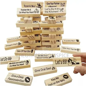 Adult Jenga Couple Family Relationship Wooden Game