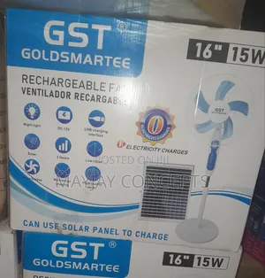 GST 16" 3-in-1 Ac/Dc Solar Rechargeable Standing+Panel+Usb