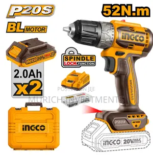 Ingco Lithium-Ion 20V Brushless Cordless Drill 52nm