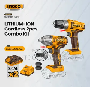 Cordless 2pcs Combo Kit Brushless Drill and Impact Wrench