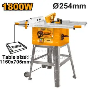 INGCO TS180028 Industrial Table Saw With Router Hole Attach
