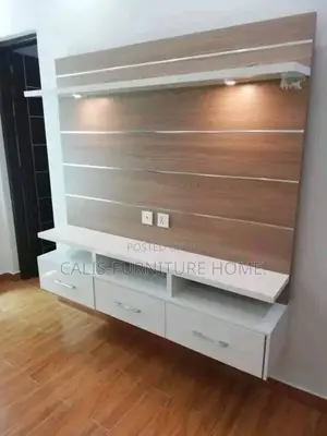 7ft X 7ft TV Console (White Color)