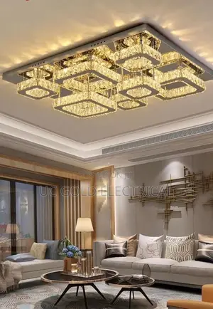 Modern Chrome LED Crystal Ceiling Lamp