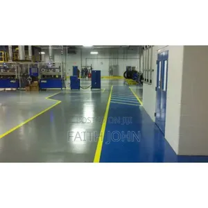 Blue and Yellow Epoxy Flooring