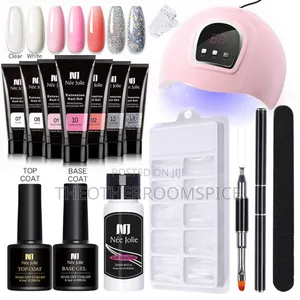 7pc Set Led Light Pedicure Manicure Polygel Nail Extension