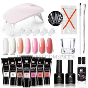 21pc UV Dryer Top Coat Brush Polygel Nail Art Design Set