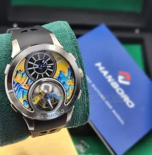 Hanboro Quality Luxury Men Rubber Strap Wristwatch