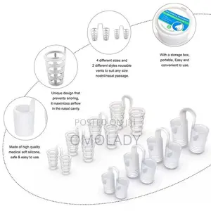 2pc Anti Snoring Device With Container