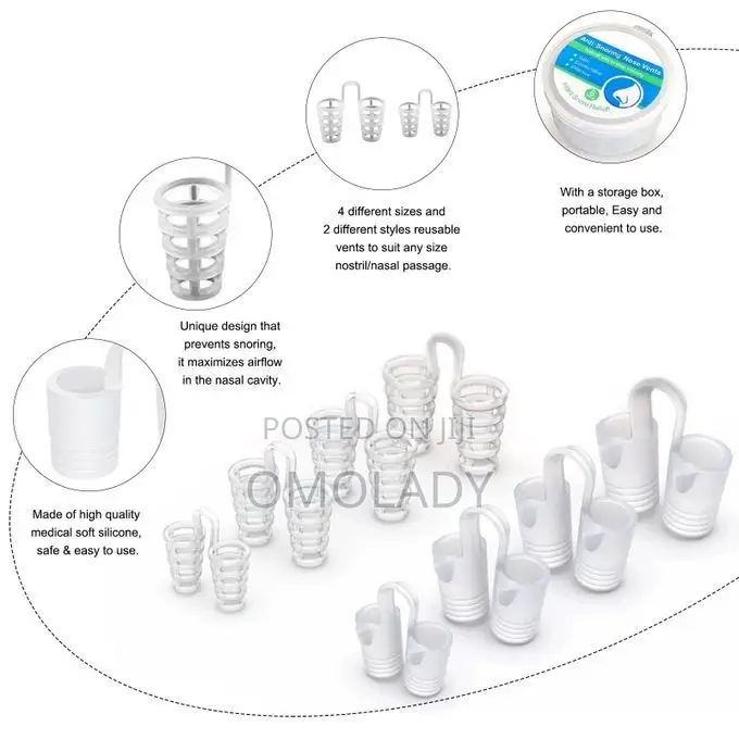 2pc Anti Snoring Device With Container