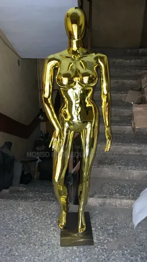 Size 12 Faceless Gold Chrome Female Mannequin