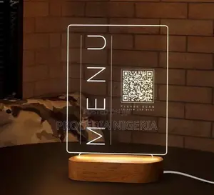 Acrylic With Light Display Sign For Countertop Customized