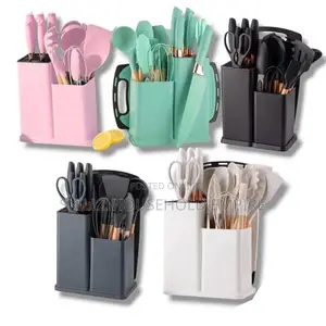 Silicone Spoon Set With Chopping Board