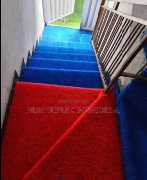 Thick Base Red and Blue Artificial Grass