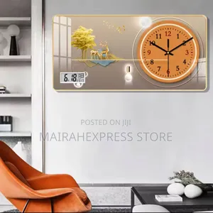 30x60cm New Crystal Porcelain Painting Wall Clock