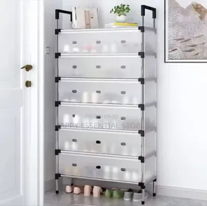Dustproof Diy Shoe Rack Stainless Steel Pipes Household