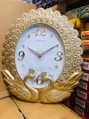 Elegant Peacock Wall Clock