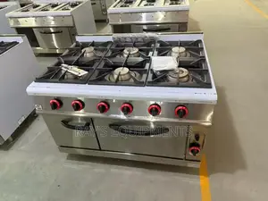 6 Burner Industrial Gas Cooker With Oven