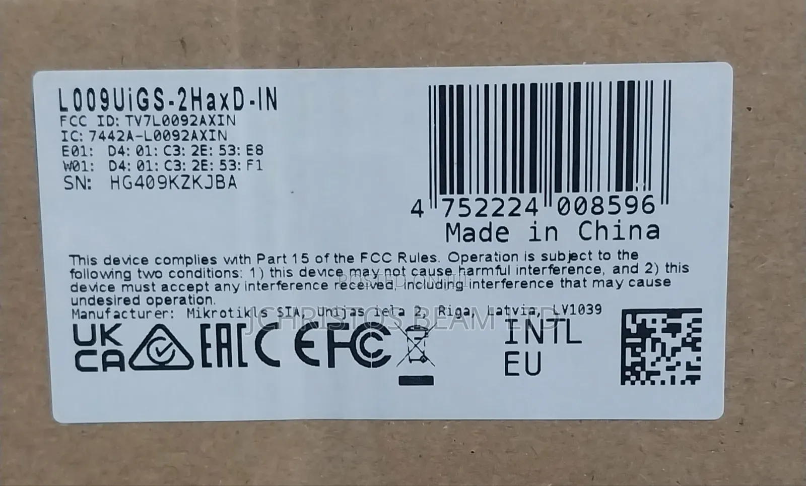 Mikro Tik Router L009uigs