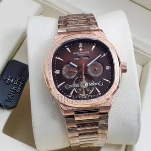 PATEK PHILIPPE Engraved Men Chain Watch