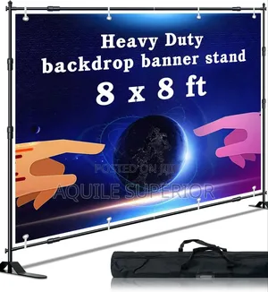 Adjustable Backdrop Banner Stand Branding