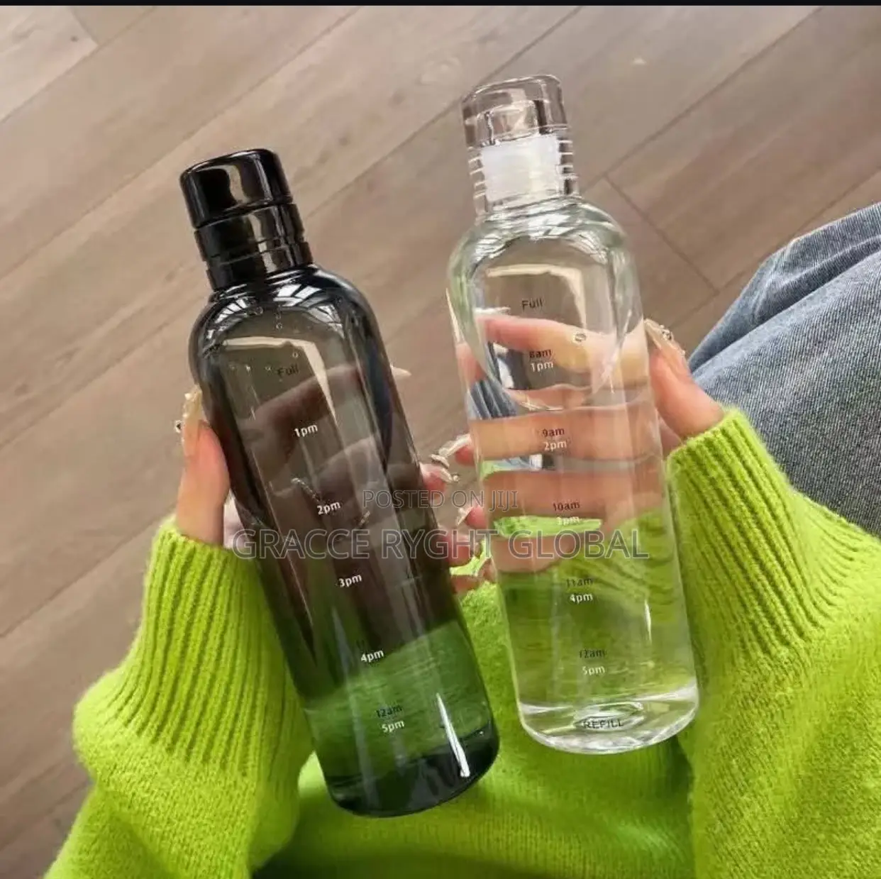 750ml Acrylic Timer Water Bottle