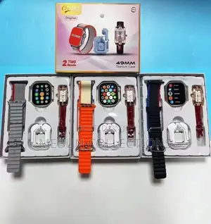 Smartwatch With Earpod And Leather Ladies Watch