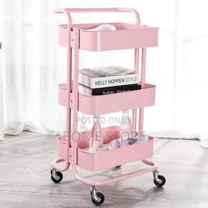 3-Tier Rolling Cart, Kitchen Storage Rack, Baby Trolley