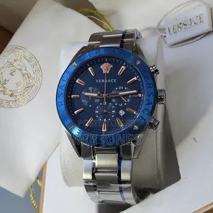 Stainless Steel Blue Dial Chrono Watch