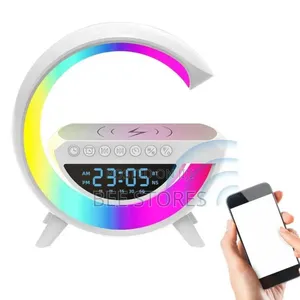 LED Wireless Charger Speaker With Alarm Clock