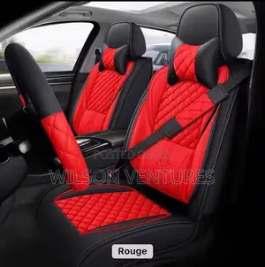 Red and Black Complete Set Car Seat Cover