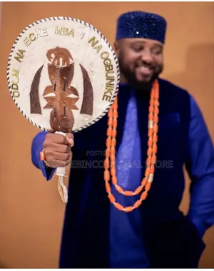 Igbo Wedding Unisex Traditional Animal Skin Hand Fan
