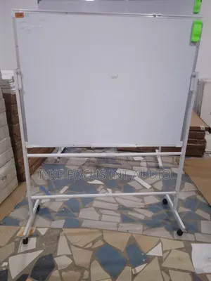 4ft by 3ft Double Sided Magnetic White Board With Stand