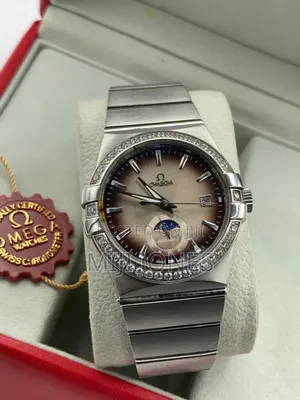 Omega Automatic Silver Chain Watch