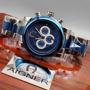Aigner Blue Dial Chrono Chain Watch