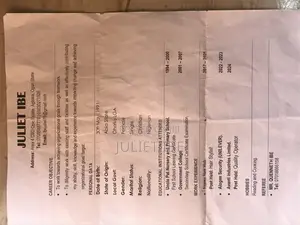 Aplication for a Hotel Job