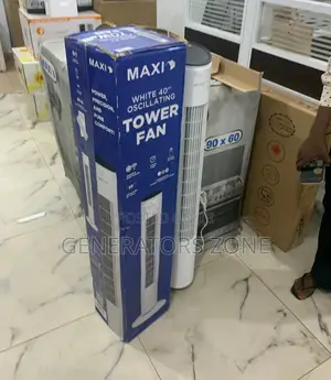 Maxi 40" Oscillating White Tower Fan