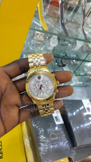Gold Tone White Dial CHRONO WATCH