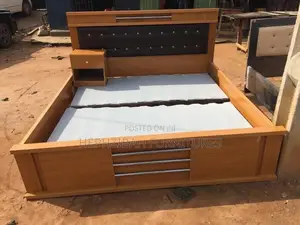 6 X 6 Brown Bedframe With 1 Bedside Drawer