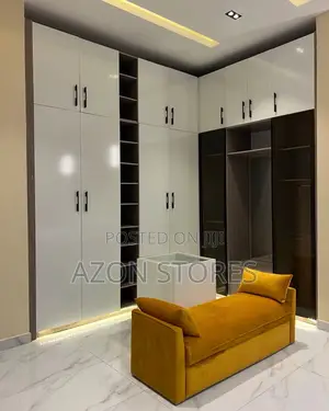 Walk in Closet With Glass Door and LED Light